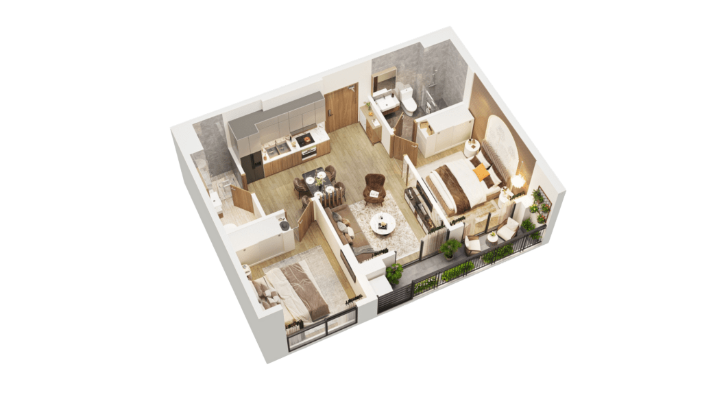 Thiết kế căn hộ the k Park avenue phong cách hiện đại