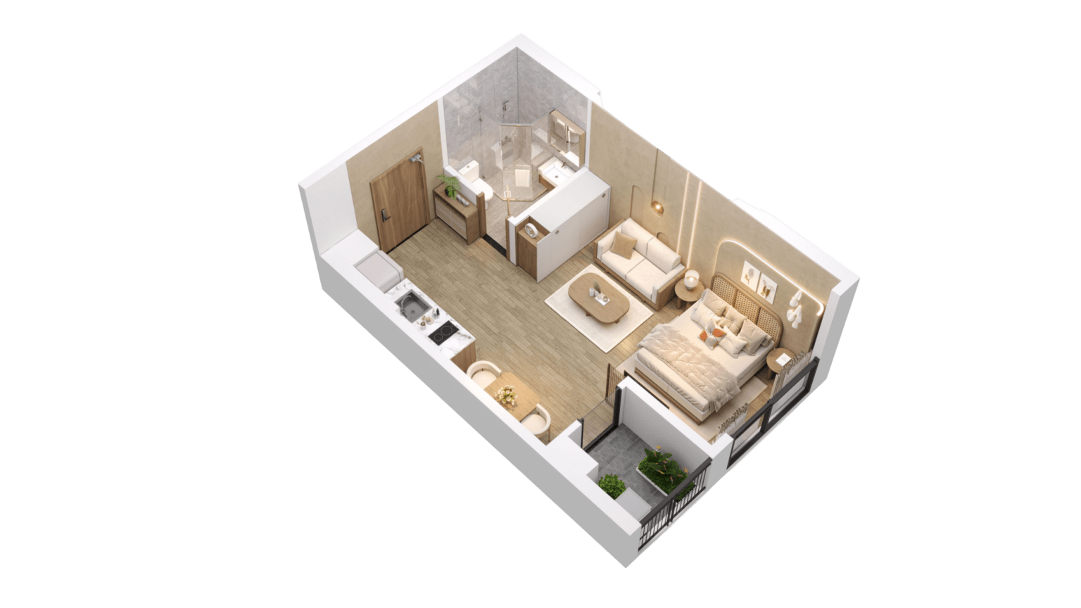 Căn hộ Studio the k park avenue vinhomes star city thanh hóa