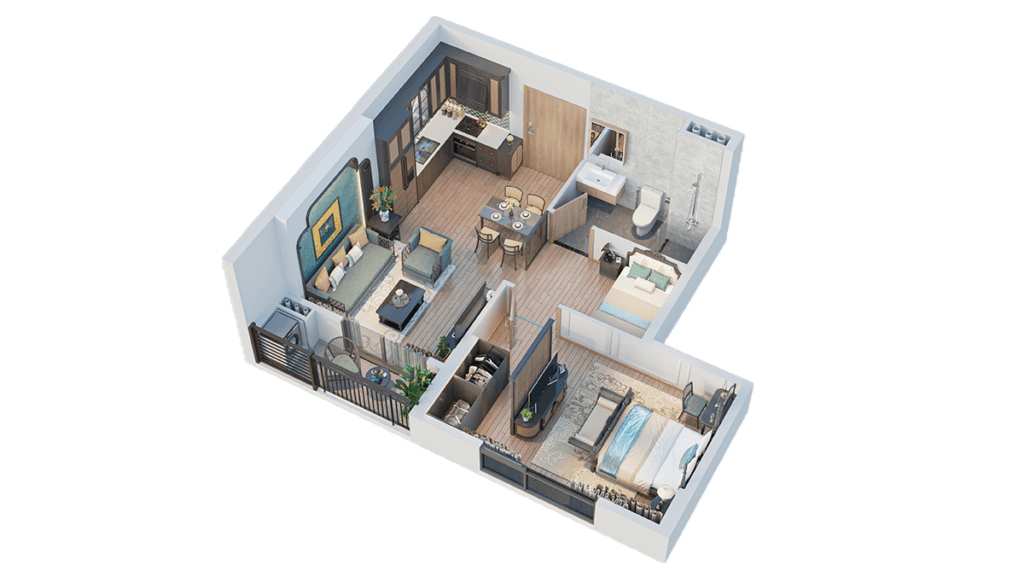 Căn hộ 1PN+1 chung cư the k park avenue