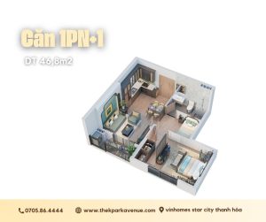 Căn 1PN+1 the k park avenue