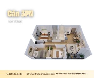 Căn 3 PN the k park avenue